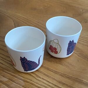 Cat safe drinkable composite recycled bamboo 2 cups durable & dishwasher safe